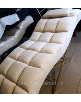 Кушетка анатомическая с квадратами Ledy Style кушетка лежак для салонов красоты-foto2