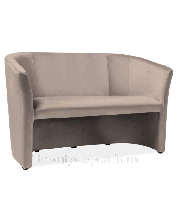 М'яка софа TM-2 VELVET для дому офісу та салону стильна велюрова софа для зони відпочинку очікування або прийомної М'яка софа TM-2 VELVET для дому офісу та салону стильна велюрова софа для зони відпочинку очікування або прийомної