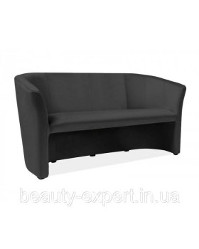 Диван TM-3 VELVET чорна софа з ніжками венге для лаунж-зон кабінетів та гостьових зон Диван TM-3 VELVET чорна софа з ніжками венге для лаунж-зон кабінетів та гостьових зон