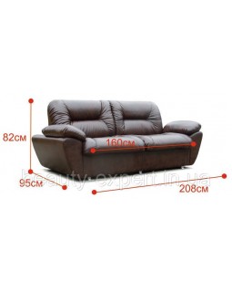 Диван для зони очікування VIZIT COMFORT 208×95×82 з м'якими підлокітниками-foto9