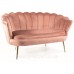 Диван 2-місний Camellia 2 Velvet на золотих ніжках Стильна м'яка софа у формі мушлі Диван 2-місний Camellia 2 Velvet на золотих ніжках Стильна м'яка софа у формі мушлі