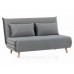 Двомісний офісний диван SPIKE II VELVET сірий/бук розкладний диван для гостей Двомісний офісний диван SPIKE II VELVET сірий/бук розкладний диван для гостей