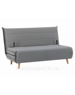 Двомісний офісний диван SPIKE II VELVET сірий/бук розкладний диван для гостей-foto9
