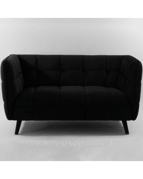 Диван для кабинета CASTELLO 2 VELVET BL.19 двухместный диван для клиентов и гостей-foto2