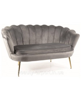 Софа CAMELLIA 2 VELVET комфортний двомісний диван на золотих ніжках для зони очікування Софа CAMELLIA 2 VELVET комфортний двомісний диван на золотих ніжках для зони очікування