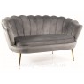 Софа CAMELLIA 2 VELVET комфортний двомісний диван на золотих ніжках для зони очікування