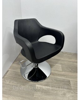 Перукарське крісло гідравлічне для салону краси чорному кольорі Style Black-foto2