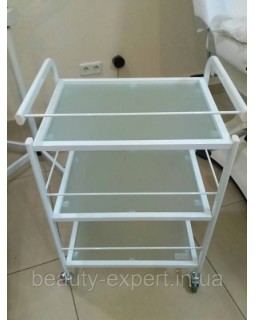 Косметологическая тележка на 3 полки (стекло)-foto2