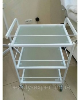 Косметологическая тележка на 3 полки (стекло)-foto2