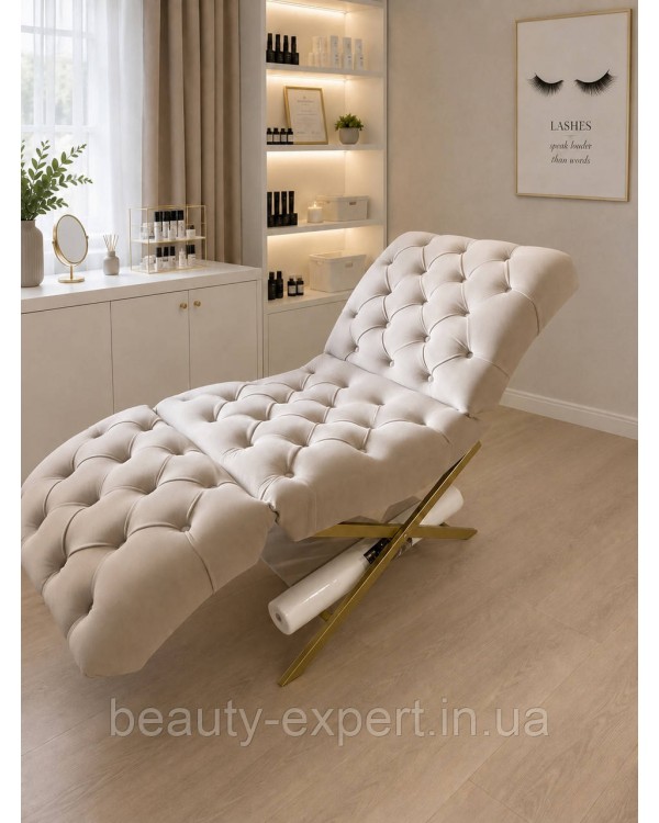 Кушетка анатомическая с регулировкой спинки и ножной части BEAUTY LOFT NEW для лешмейкера и татуажа