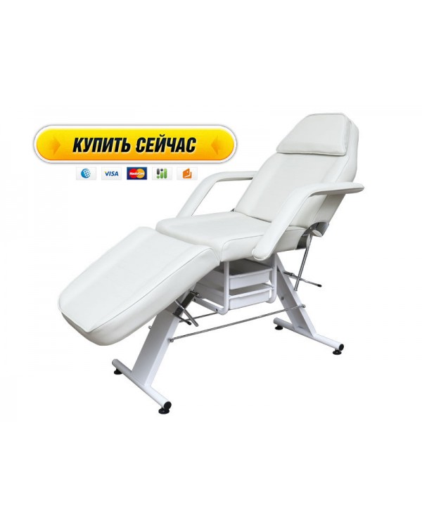 Канапа косметологічна механічна 3-секційна зручна канапа для косметолога BS 202 білий колір