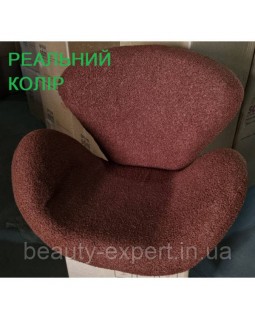 Поворотне коричневе крісло СВАН для зони очікування в салоні або офісі-foto6