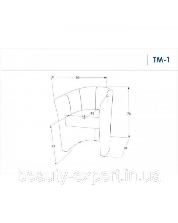 Крісло для клієнтів TM-1 VELVET BL.40 м'яке крісло з круглою спинкою для вітальні кабінету та зони відпочинку Крісло для клієнтів TM-1 VELVET BL.40 м'яке крісло з круглою спинкою для вітальні кабінету та зони відпочинку
