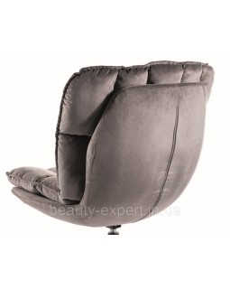 Поворотне крісло VESTA VELVET TAP.218 м'яке сіре крісло для спальні лаунж-зони та кабінету-foto5