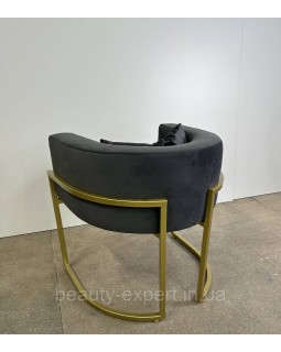 Крісло для клієнтів у залі очікування КР-07а_MR на золотих ніжках-foto5