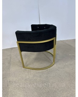 М'яке крісло для відвідувачів із металевим каркасом кольору Gold КР-07в_MR-foto8