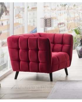 М'яке крісло для клієнтів CASTELLO 1 VELVET BL.59 крісло очікування для кабінету офісу салону-foto4