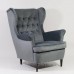М'яке крісло Harry Velvet BL.14 комфортне крісло з високою спинкою для вітальні кабінету або студії краси М'яке крісло Harry Velvet BL.14 комфортне крісло з високою спинкою для вітальні кабінету або студії краси