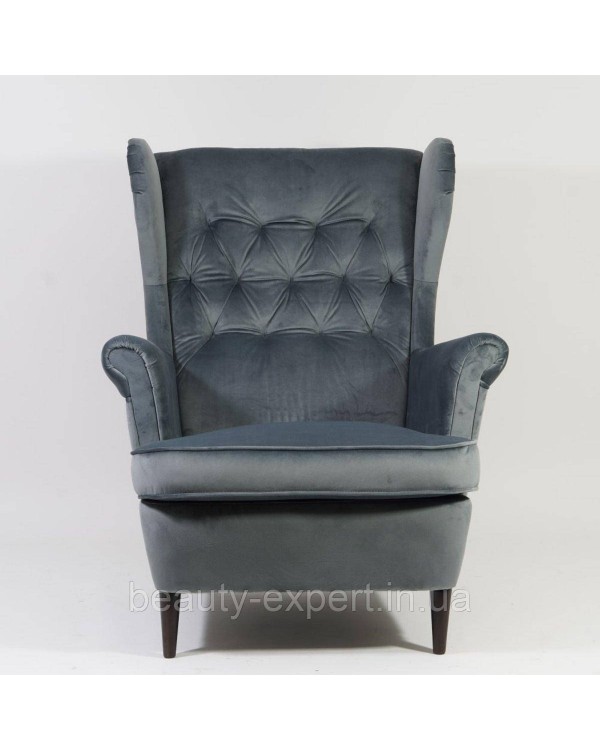 М'яке крісло Harry Velvet BL.14 комфортне крісло з високою спинкою для вітальні кабінету або студії краси М'яке крісло Harry Velvet BL.14 комфортне крісло з високою спинкою для вітальні кабінету або студії краси
