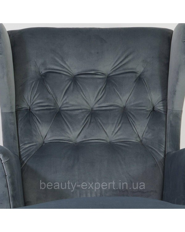 М'яке крісло Harry Velvet BL.14 комфортне крісло з високою спинкою для вітальні кабінету або студії краси М'яке крісло Harry Velvet BL.14 комфортне крісло з високою спинкою для вітальні кабінету або студії краси