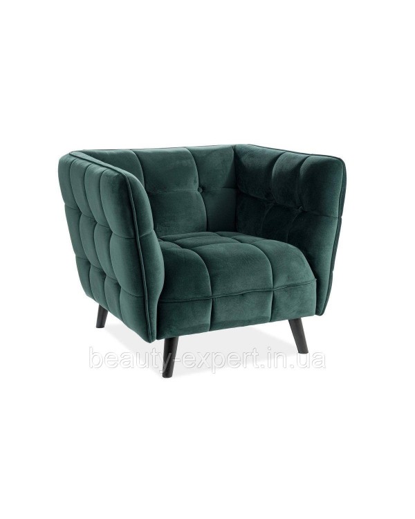 Крісло очікування клієнтів CASTELLO 1 VELVET BL.78 м'які крісла для переговорної та зони відпочинку Крісло очікування клієнтів CASTELLO 1 VELVET BL.78 м'які крісла для переговорної та зони відпочинку