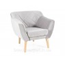 Комфортное кресло KARO 1 VELVET в светло-сером велюре для ресторанов кафе и частных кабинетов