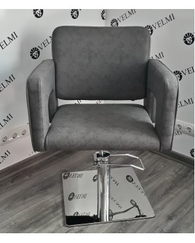 Перукарське крісло для клієнтів перукаря Silver Хром пятилучье+Гідравліка Перукарське крісло для клієнтів перукаря Silver Хром пятилучье+Гідравліка