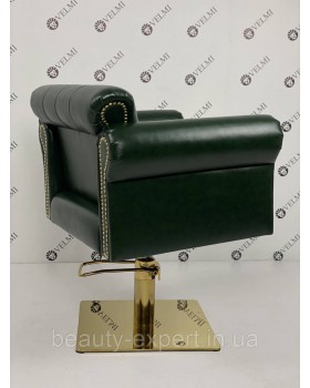 Перукарське крісло для салону краси Byron VM874/6 крісла для перукаря на гідравліці Квадрат золото-foto7