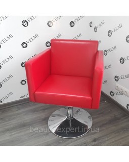 Крісло перукарське на гідравліці для салону краси QUADRO VM858 Диск хром-foto7