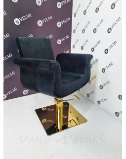 Крісло перукарське для клієнтів салону краси Diva VM866 Гідравлика, Квадрат золото-foto3