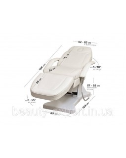 Електрична стаціонарна крісло-кушетка косметологічна мод.YY-878-3М white-foto2