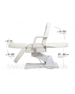 Електрична стаціонарна крісло-кушетка косметологічна мод.YY-878-3М white-foto3