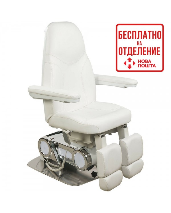 Педикюрно-косметологічне крісло на 3х електромоторах 2345, колір-червоний