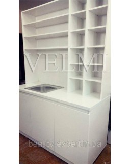 Перукарська шафа-стелаж для фарб COLOR BAR VM 528_black Лабораторія для фарбування-foto7