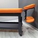 Стаціонарний масажний стіл косметологічна кушетка КР-10+BLACK+Orange _ST Стаціонарний масажний стіл косметологічна кушетка КР-10+BLACK+Orange _ST