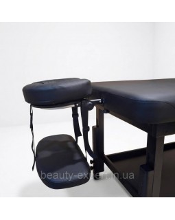 Масажна кушетка стаціонарна дерев’яна KP-16 BLACK Premium для салону краси Стіл для масажу-foto5