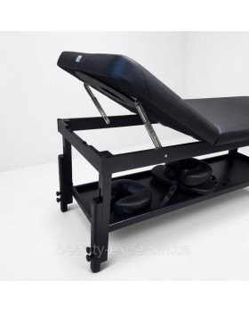 Масажна кушетка стаціонарна дерев’яна KP-16 BLACK Premium для салону краси Стіл для масажу-foto6