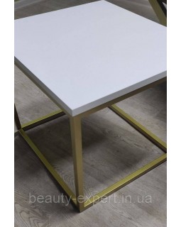 Журнальний столик на металевих ніжках (55*50*h45см) для клієнтів салону краси Міні ВR-01-foto5