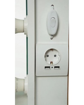 Гримерное зеркало LED подсветкой столик для визажа для макияжа рабочее место парикмахера с розеткой B071USB-foto9