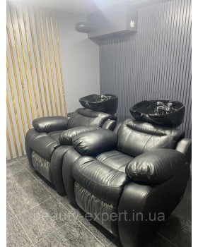 Перукарська Мийка - реклайнер електричне регулювання підніжки Версаль Люкс З "Ромбами"-foto9