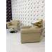 Мийка перукарська Lili Gold & White в салон краси крісло з мийкою та золотою керамікою для перукарень