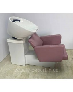 Перукарська мийка з кріслом Чип ФЛАЙ крісло-мийка в салон краси меблі для перукарень у рожевому кольорі-foto2