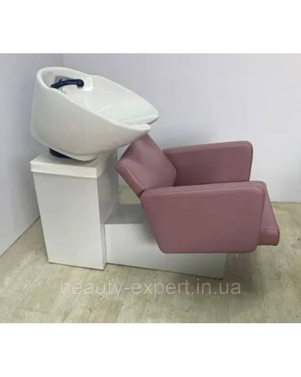 Перукарська мийка з кріслом Чип ФЛАЙ крісло-мийка в салон краси меблі для перукарень у рожевому кольорі Перукарська мийка з кріслом Чип ФЛАЙ крісло-мийка в салон краси меблі для перукарень у рожевому кольорі