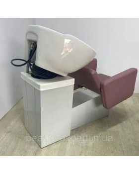 Перукарська мийка з кріслом Чип ФЛАЙ крісло-мийка в салон краси меблі для перукарень у рожевому кольорі-foto3