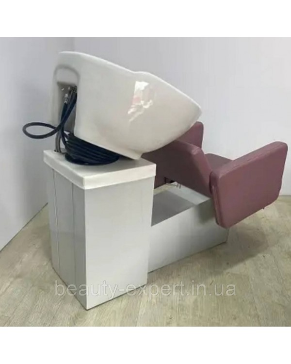 Перукарська мийка з кріслом Чип ФЛАЙ крісло-мийка в салон краси меблі для перукарень у рожевому кольорі Перукарська мийка з кріслом Чип ФЛАЙ крісло-мийка в салон краси меблі для перукарень у рожевому кольорі