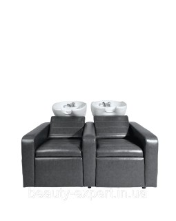 Двойная парикмахерская мойка Мilan Duo для парикмахерского зала VM2033/2 Cosmo Италия(белая/черная)