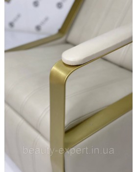 Перукарська професійна мийка Bronx Lux крісло мийка з керамікою GOLD для перукарень VM2045_G-foto8