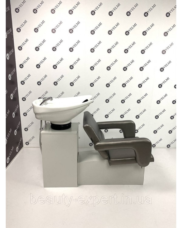 Мойка парикмахерская Flamingo White на белом основание мойка для парикмахерских VM2019-W Польша (белая/черная)