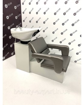 Мойка парикмахерская Flamingo White на белом основание мойка для парикмахерских VM2019-W Польша (белая/черная)-foto7