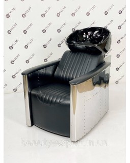 Перукарська мийка Infinity Lux Black крісло-мийка для перукарської зали VM2021*